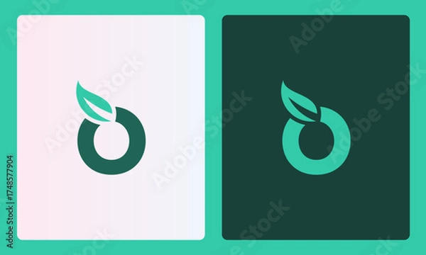 Obraz O letter with leaf