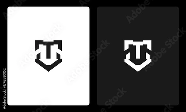 Obraz T and U Letter Monogram Logo