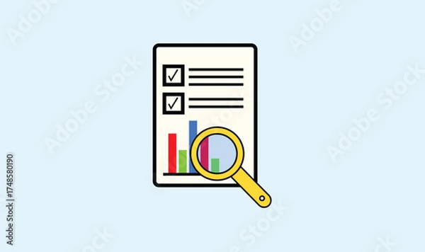 Obraz Business data analysis icon animation video