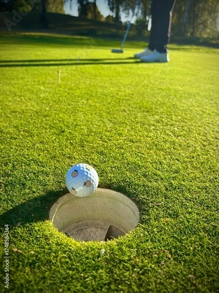 Obraz golf ball on the hole