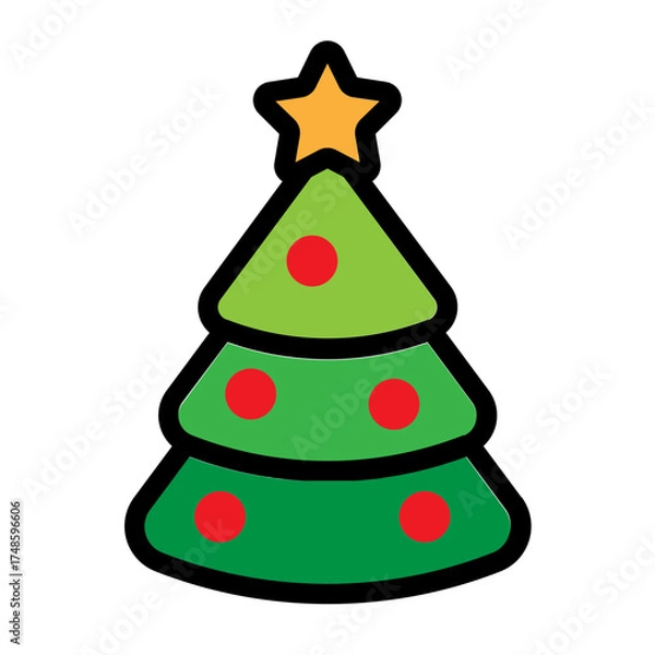 Fototapeta Christmas Tree Icon