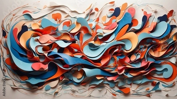 Fototapeta A mesmerizingly surreal geometric pattern