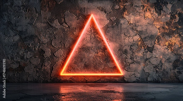 Obraz burning fire sign on black background