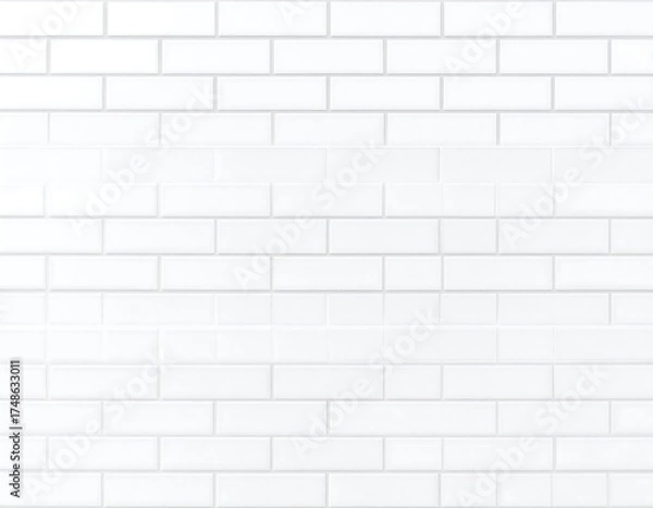 Obraz White brick wall background