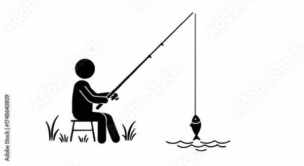 Obraz Fishing vector illustration, #22
