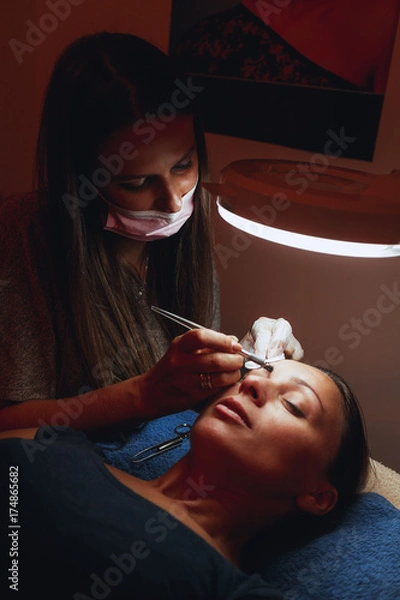 Fototapeta Permanent Makeup For Eyebrows
