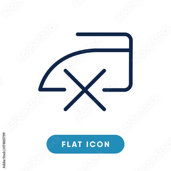 Fototapeta No iron vector icon, iron symbol. Modern, simple flat vector illustration for web site or mobile app