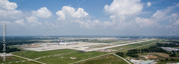Fototapeta Cincinnati Airport aerial view