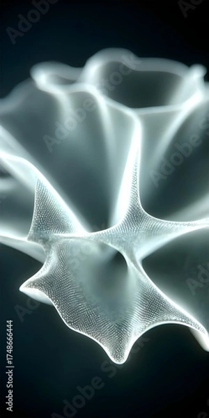 Fototapeta Abstract luminous waves creating intricate patterns