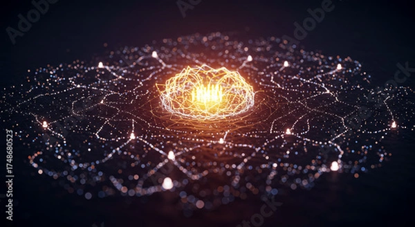 Fototapeta Decentralized Collaboration in a Blockchain-Powered Organization