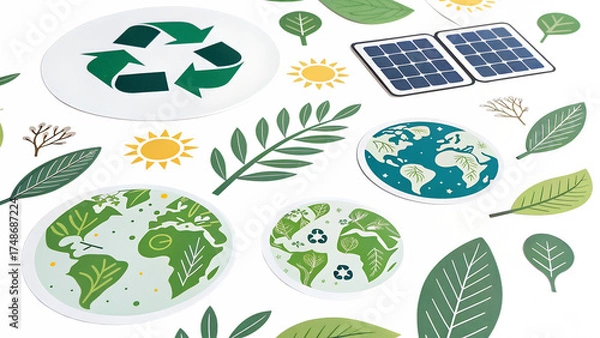 Obraz ecology icons set