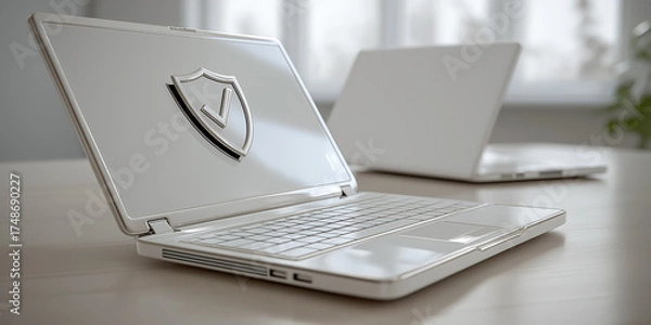 Fototapeta ビジネスを守るサイバーセキュリティの象徴イメージ