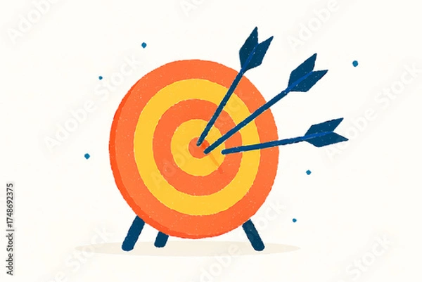 Fototapeta arrows and target