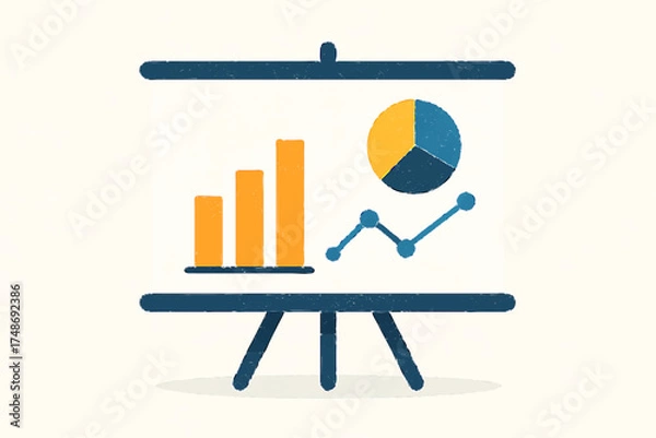 Fototapeta business graph icon