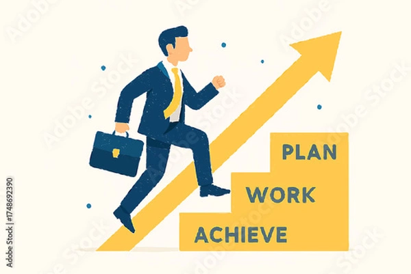 Fototapeta business man running