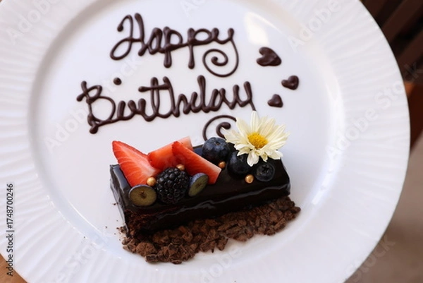 Obraz birthday cake slice