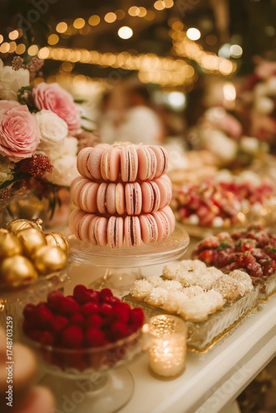 Fototapeta 幸せを分かち合う：家族や友人とのクリスマス食事会