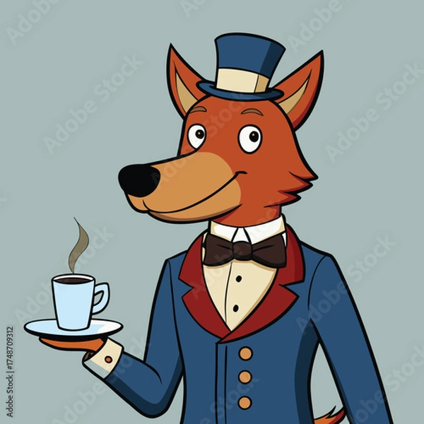 Fototapeta Anthropomorphic Dog in Suit Vector
