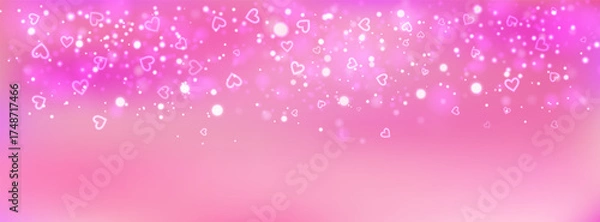 Fototapeta A textured pink background with heart flares that have a splash-like effect, sparkles, and an artistic glow. Ideal for creative Valentine s Day designs, art projects, or adding a handcrafted touch to