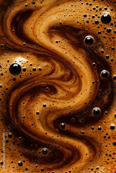 Fototapeta espresso foam, coffee background