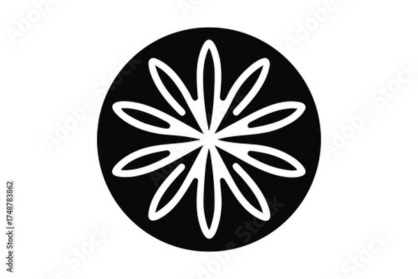 Fototapeta sand dollar silhouette vector art