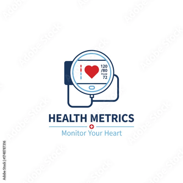 Fototapeta pressure gauge vector illustration