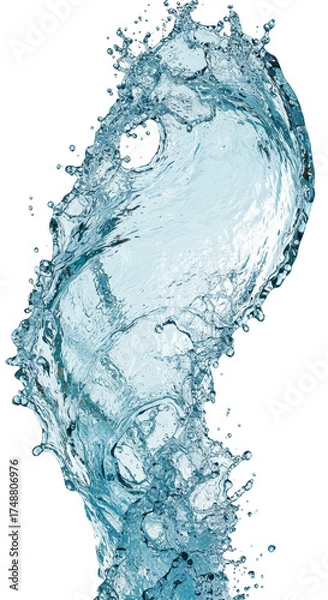 Obraz Transparent Water Splash Isolated Background