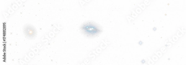 Fototapeta Night sky stars isolated overlay on transparent background, realistic star field texture for photo editing, dreamy galaxy and cosmic light effect for space design and celestial visuals