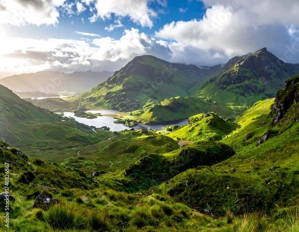 Obraz Irish Mountain Landscape Scenic View.