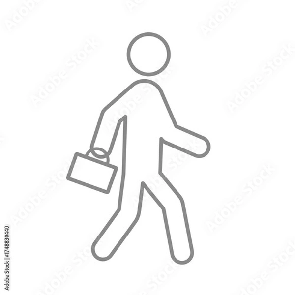 Obraz 通勤する人のピクトグラムアイコン