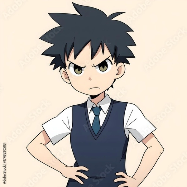 Obraz Middle school students 2D characters