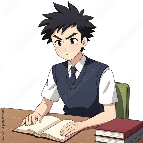 Obraz Middle school students 2D characters