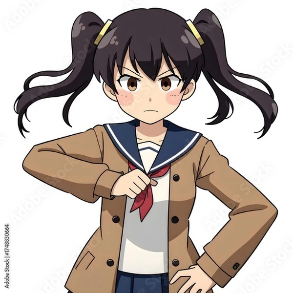 Obraz Middle school students 2D characters