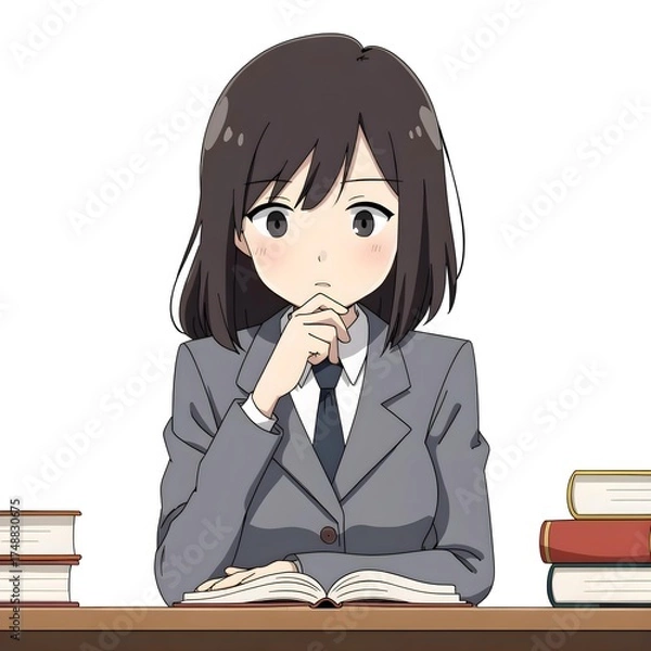 Obraz Middle school students 2D characters