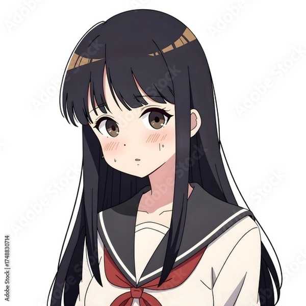 Obraz Middle school students 2D characters