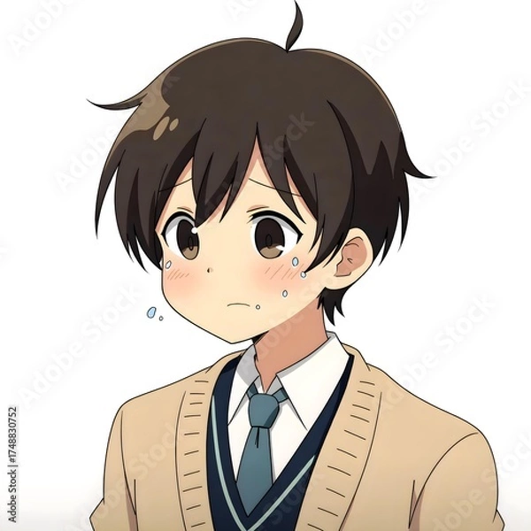 Obraz Middle school students 2D characters