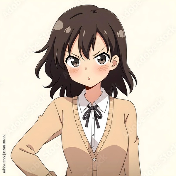 Obraz Middle school students 2D characters