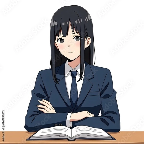 Obraz Middle school students 2D characters