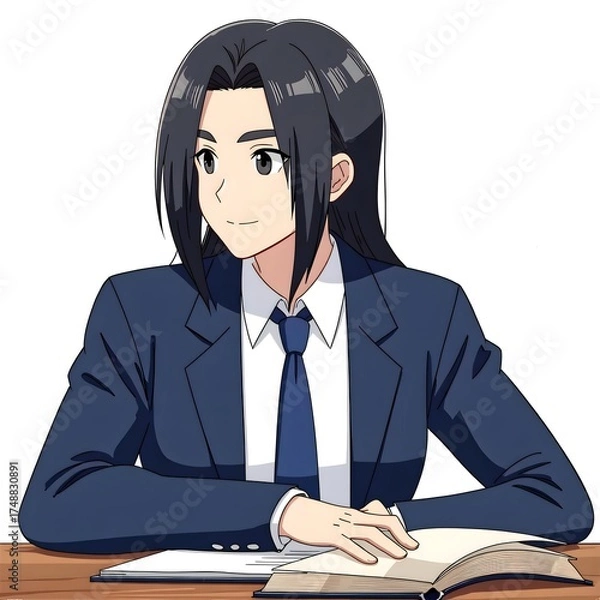 Obraz Middle school students 2D characters