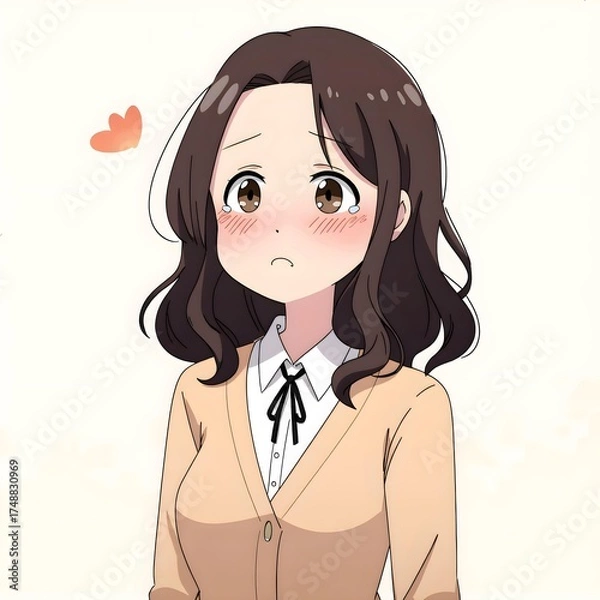 Obraz Middle school students 2D characters