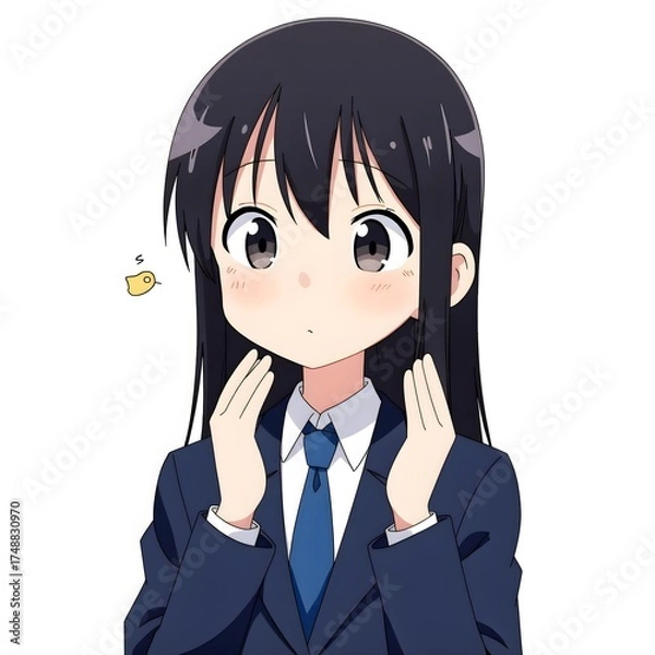 Obraz Middle school students 2D characters