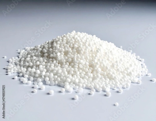 Obraz White Granules Pile Closeup.