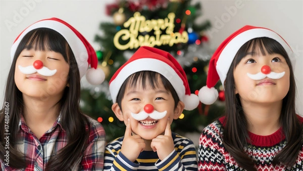 Obraz クリスマスを楽しむ子供たち