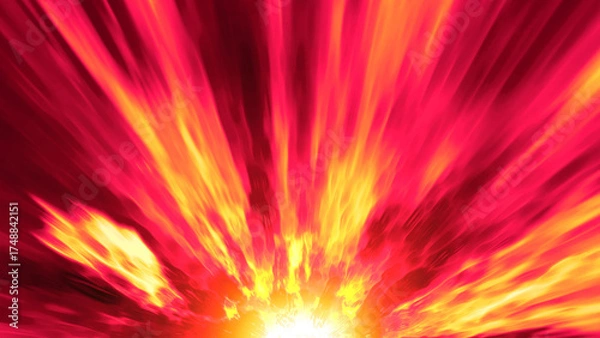 Obraz 放射状に広がる光の背景