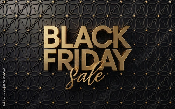 Obraz Gold Text Black Friday 2025