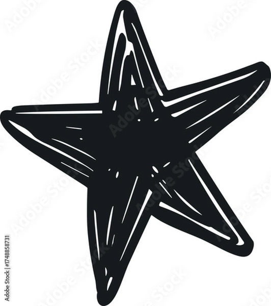 Obraz 낙서 별, 스티커 별