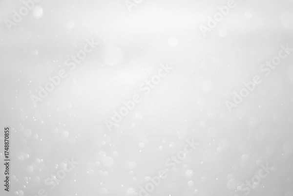 Fototapeta blurred white glitter vintage lights background. white bokeh shiny on dark background.