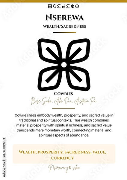 Fototapeta Nserewa Adinkra Symbol: Wealth and Sacredness