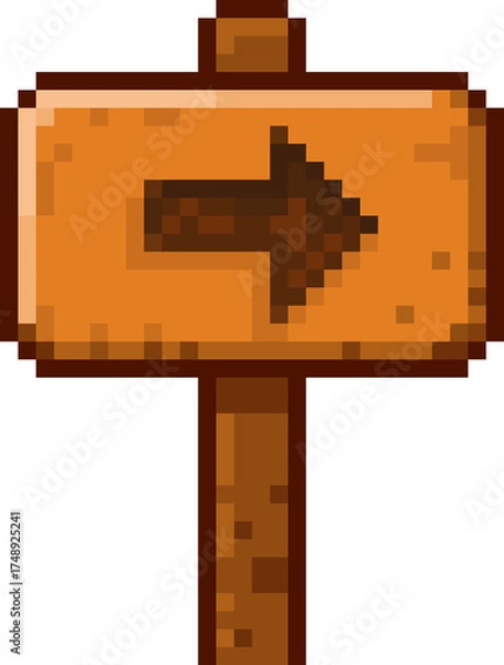 Obraz 픽셀 화살표 표지판