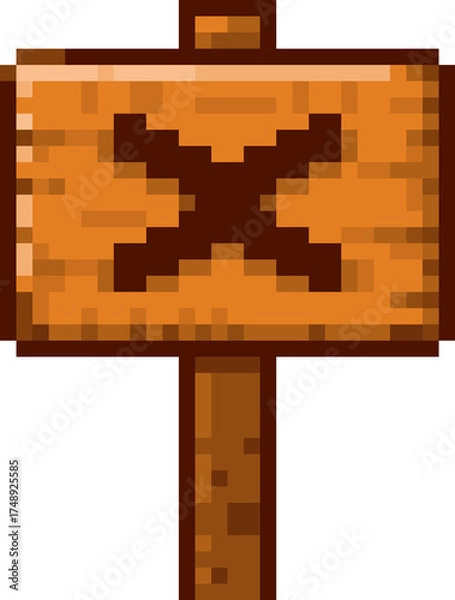 Obraz 픽셀 화살표 표지판